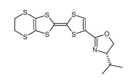 (4S)-2-(ethylenedithio-tetrathiafulvalenyl)-4-isopropyl-2-oxazoline结构式