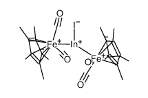 (Cp(*)Fe(CO)2)2InI结构式