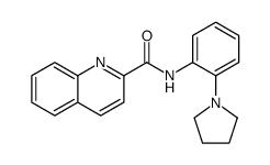 N-(2-pyrrolidin-1-ylphenyl)quinoline-2-carboxamide Structure