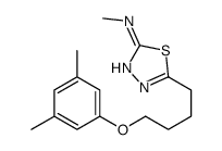 5-[4-(3,5-dimethylphenoxy)butyl]-N-methyl-1,3,4-thiadiazol-2-amine Structure