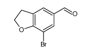 7-Bromo-2,3-dihydro-1-benzofuran-5-carboxaldehyde structure