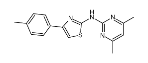 N-(4,6-dimethylpyrimidin-2-yl)-4-(4-methylphenyl)-1,3-thiazol-2-amine结构式