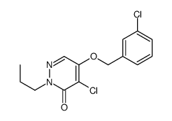 4-chloro-5-[(3-chlorophenyl)methoxy]-2-propylpyridazin-3-one Structure