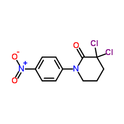 3,3-Dichloro-1-(4-nitrophenyl)-2-piperidinone structure