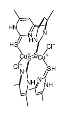 [CuCl(4,6-dimethylpyrimidine-2(1H)-thione)2]2结构式