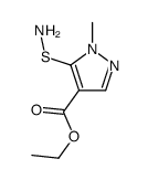 ethyl 5-aminosulfanyl-1-methylpyrazole-4-carboxylate结构式