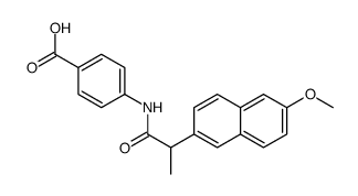 4-[2-(6-methoxynaphthalen-2-yl)propanoylamino]benzoic acid Structure