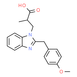 3-[2-(4-METHOXY-BENZYL)-BENZOIMIDAZOL-1-YL]-2-METHYL-PROPIONIC ACID结构式