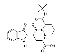 (S,S)-5-(6-(tert-butoxycarbonyl)tetrahydropyridazin-1(2H)-yl)-4-(1,3-dioxoisoindolin-2-yl)-5-oxopentanoic acid结构式