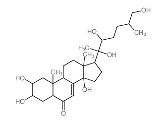 2,3,14-trihydroxy-10,13-dimethyl-17-(2,3,7-trihydroxy-6-methyl-heptan-2-yl)-2,3,4,5,9,11,12,15,16,17-decahydro-1H-cyclopenta[a]phenanthren-6-one结构式