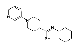 N-cyclohexyl-4-pyrazin-2-ylpiperazine-1-carbothioamide结构式