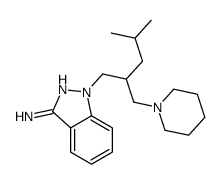 1-[4-methyl-2-(piperidin-1-ylmethyl)pentyl]indazol-3-amine结构式