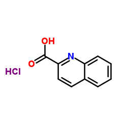 2-Quinolinecarboxylic acid hydrochloride (1:1) structure