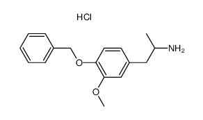 2-amino-1-(4-benzyloxy-3-methoxyphenyl)propane hydrochloride结构式