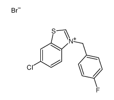 6-chloro-3-[(4-fluorophenyl)methyl]-1,3-benzothiazol-3-ium,bromide Structure