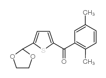 2-(2,5-DIMETHYLBENZOYL)-5-(1,3-DIOXOLAN-2-YL)THIOPHENE structure