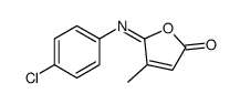 5-(4-chlorophenyl)imino-4-methylfuran-2-one Structure
