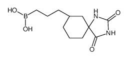 Boronic acid, B-[3-(2,4-dioxo-1,3-diazaspiro[4.5]dec-7-yl)propyl] Structure