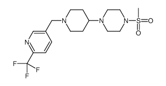 1-methylsulfonyl-4-[1-[[6-(trifluoromethyl)pyridin-3-yl]methyl]piperidin-4-yl]piperazine结构式