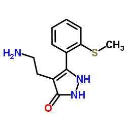 4-(2-Aminoethyl)-5-[2-(methylsulfanyl)phenyl]-1,2-dihydro-3H-pyrazol-3-one Structure