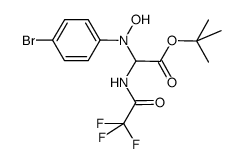 tert-butyl [(4-bromophenyl)(hydroxy)amino][(trifluoroacetyl)amino]acetate结构式