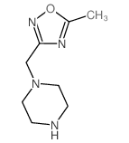 1-[(5-Methyl-1,2,4-oxadiazol-3-yl)methyl]-piperazine structure