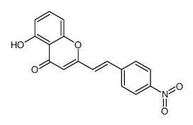 5-hydroxy-2-[2-(4-nitrophenyl)ethenyl]chromen-4-one结构式