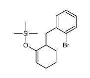 [6-[(2-bromophenyl)methyl]cyclohexen-1-yl]oxy-trimethylsilane结构式