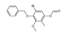 4-(benzyloxy)-5-bromo-3-methoxy-2-methylphenyl formate结构式