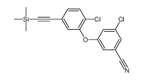 3-chloro-5-[2-chloro-5-(2-trimethylsilylethynyl)phenoxy]benzonitrile Structure