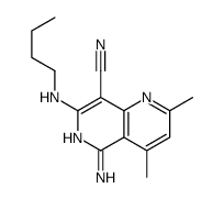 5-amino-7-(butylamino)-2,4-dimethyl-1,6-naphthyridine-8-carbonitrile结构式