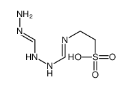 2-[(2-methanehydrazonoylhydrazinyl)methylideneamino]ethanesulfonic acid Structure