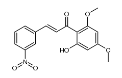 2'-Hydroxy-4',6'-dimethoxy-3-nitro-chalkon结构式