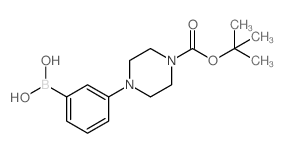 (3-(4-(叔丁氧基羰基)哌嗪-1-基)苯基)硼酸结构式