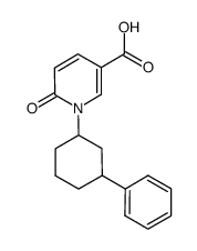 6-oxo-1-(3-phenylcyclohexyl)-1,6-dihydropyridine-3-carboxylic acid结构式