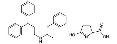 5-oxo-L-proline, compound with N-(α-methylphenethyl)-γ-phenylbenzenepropylamine (1:1) structure