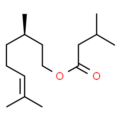 (R)-3,7-dimethyloct-6-enyl isovalerate structure