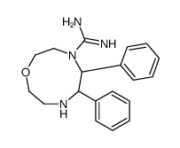 5,6-diphenyl-1,4,7-oxadiazonane-4-carboximidamide结构式