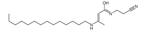 N-(2-cyanoethyl)-3-(tetradecylamino)but-2-enamide Structure