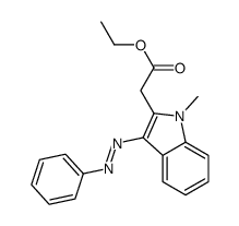 ethyl 2-(1-methyl-3-phenyldiazenylindol-2-yl)acetate结构式