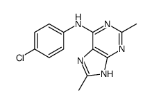 N-(4-chlorophenyl)-2,8-dimethyl-7H-purin-6-amine Structure