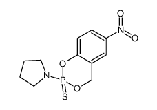 1-(6-nitro-2-sulfanylidene-4H-1,3,2λ5-benzodioxaphosphinin-2-yl)pyrrolidine Structure