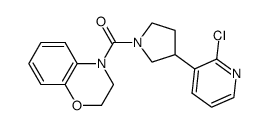 [3-(2-Chloropyridin-3-yl)pyrrolidin-1-yl](2,3-dihydrobenzo[1,4]oxazin-4-yl)methanone结构式
