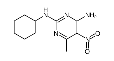 N2-cyclohexyl-6-methyl-5-nitro-pyrimidine-2,4-diamine Structure