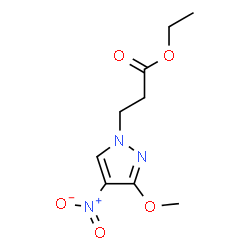 3-(3-METHOXY-4-NITRO-PYRAZOL-1-YL)-PROPIONIC ACID ETHYL ESTER结构式