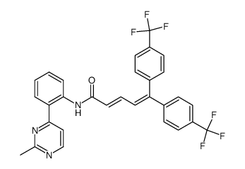 (E)-N-[2-(2-Methylpyrimidin-4-yl)phenyl]-5,5-bis[4-(trifluoromethyl)phenyl]-2,4-pentadienamide Structure