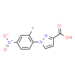 1-(2-Fluoro-4-nitrophenyl)-1H-pyrazole-3-carboxylic acid structure