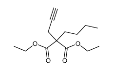 2-butyl-2-prop-2-ynylmalonic acid diethyl ester结构式