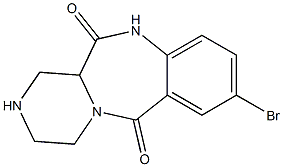 7-bromo-1,3,4,11a-tetrahydro-2H10H-2,4a,10-triazadibenzo[a,d]cycloheptene-5,11-dione Structure