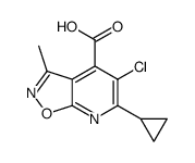 5-Chloro-6-cyclopropyl-3-methyl-isoxazolo[5,4-b]pyridine-4-carboxylic acid结构式